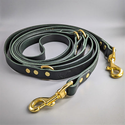 Leather Dog Leads for reactive dogs and puppies 