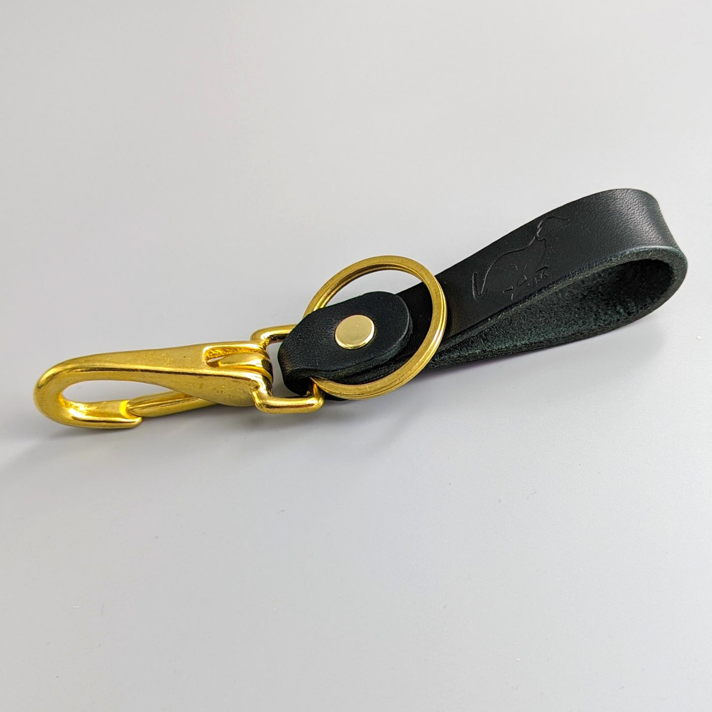 Bespoke Leather Keyrings Green