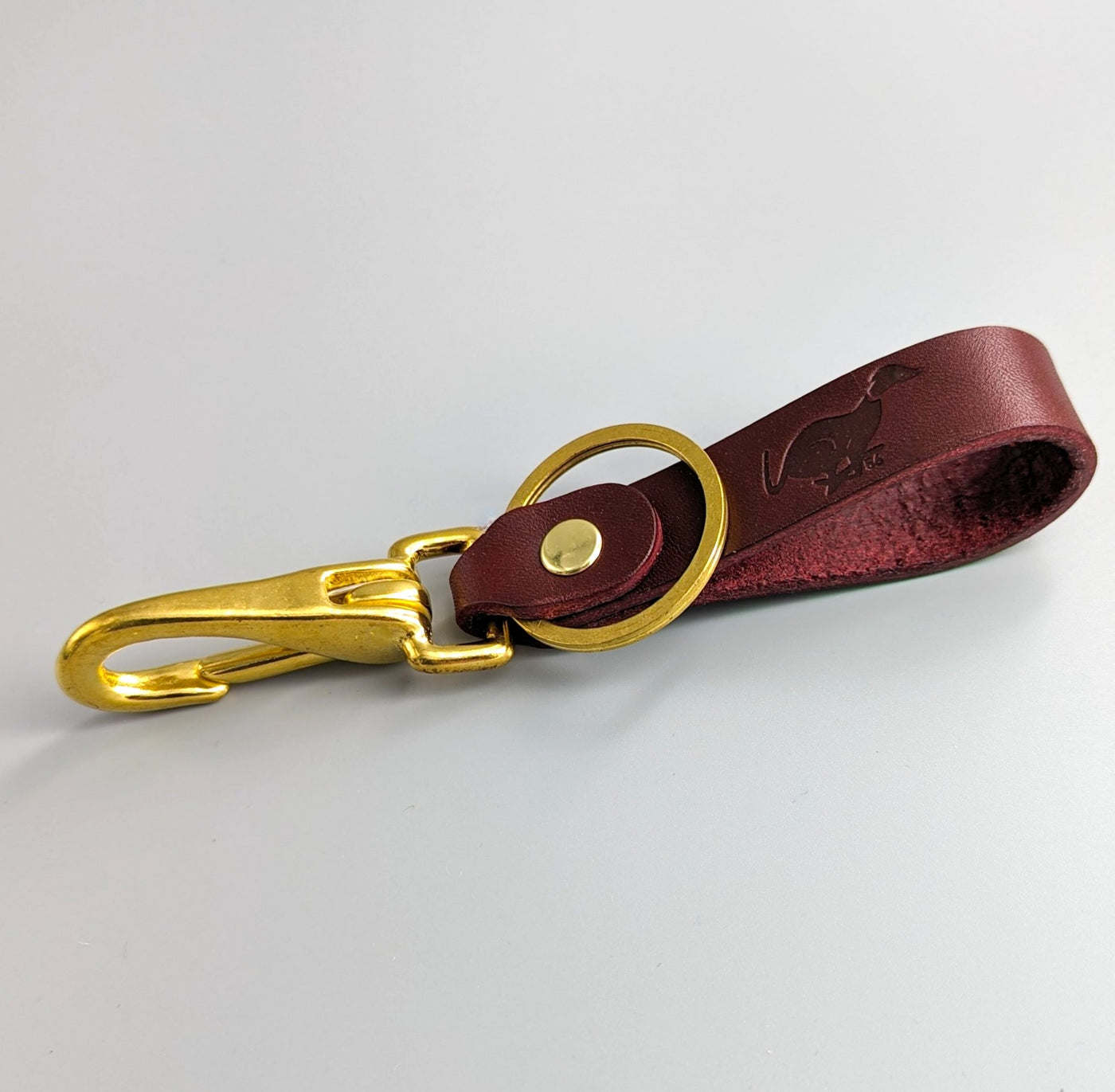 Bespoke Leather Keyrings Purple