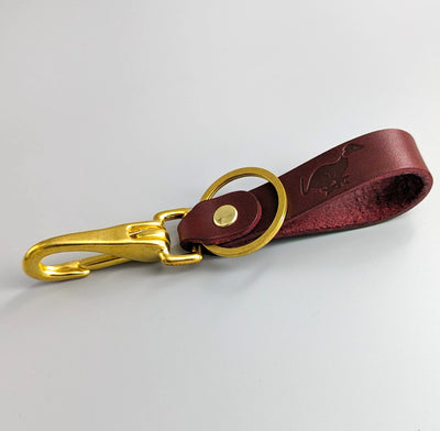 Bespoke Leather Keyrings Purple