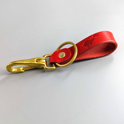 Bespoke Leather Keyrings red