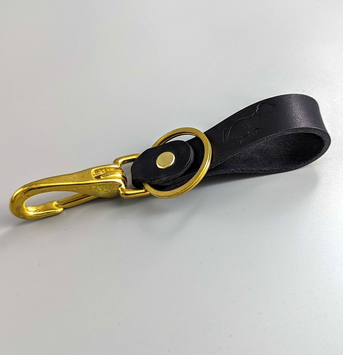 Bespoke Leather Keyrings blue