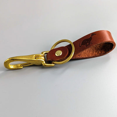 Bespoke Leather Keyrings brown