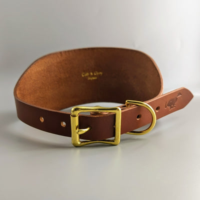 Leather Hound Collars Scottish deerhound brown
