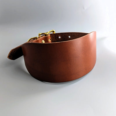 Leather Hound Collars brown wolfhound