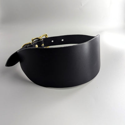 Leather Hound Collars deerhound black