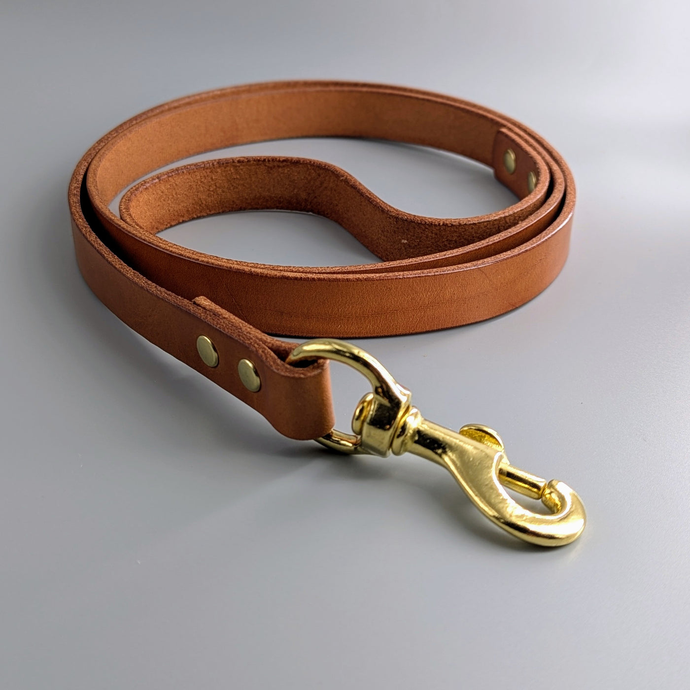 Luxury Leather Dog Lead - Naked
