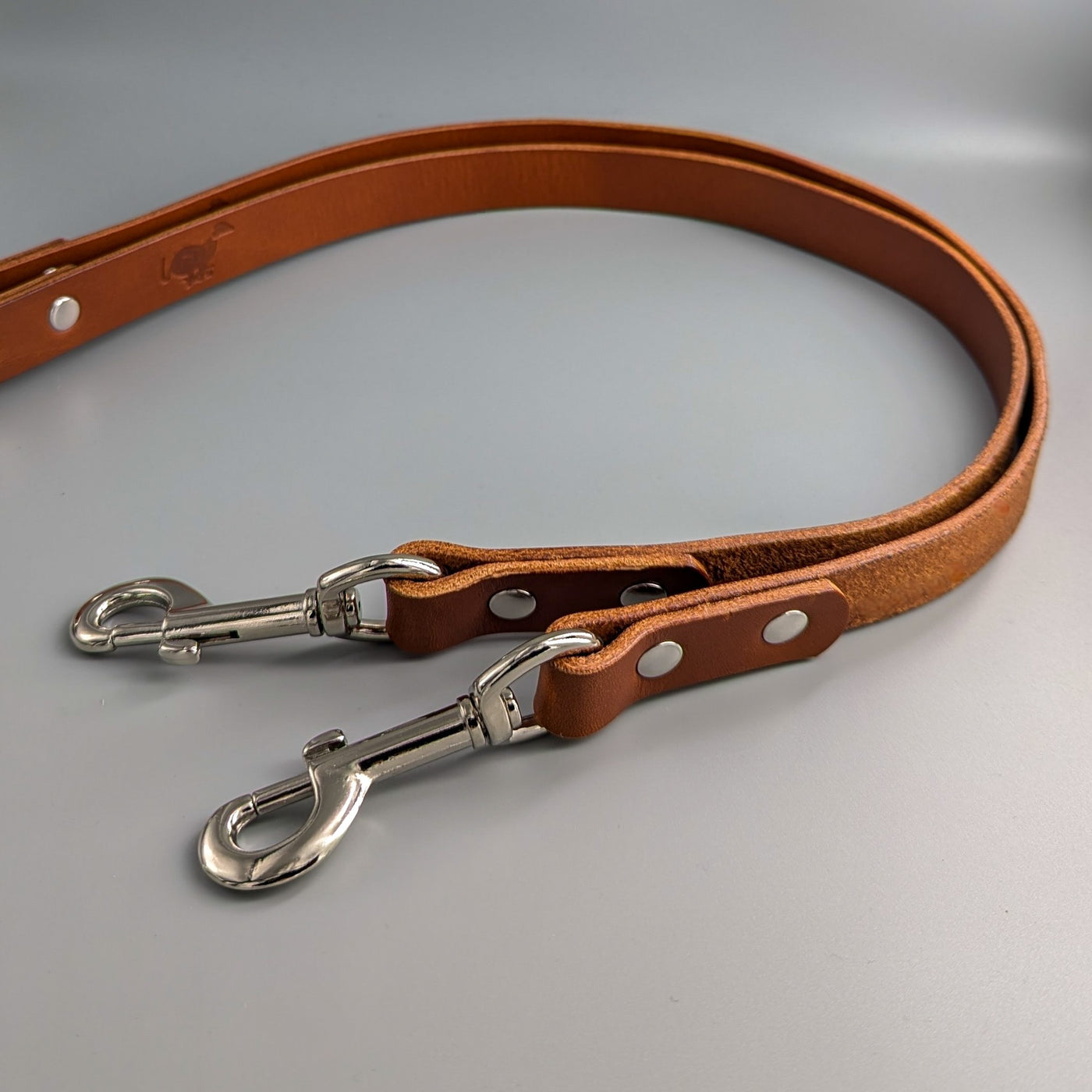 Two Dog Leash Coupler leather