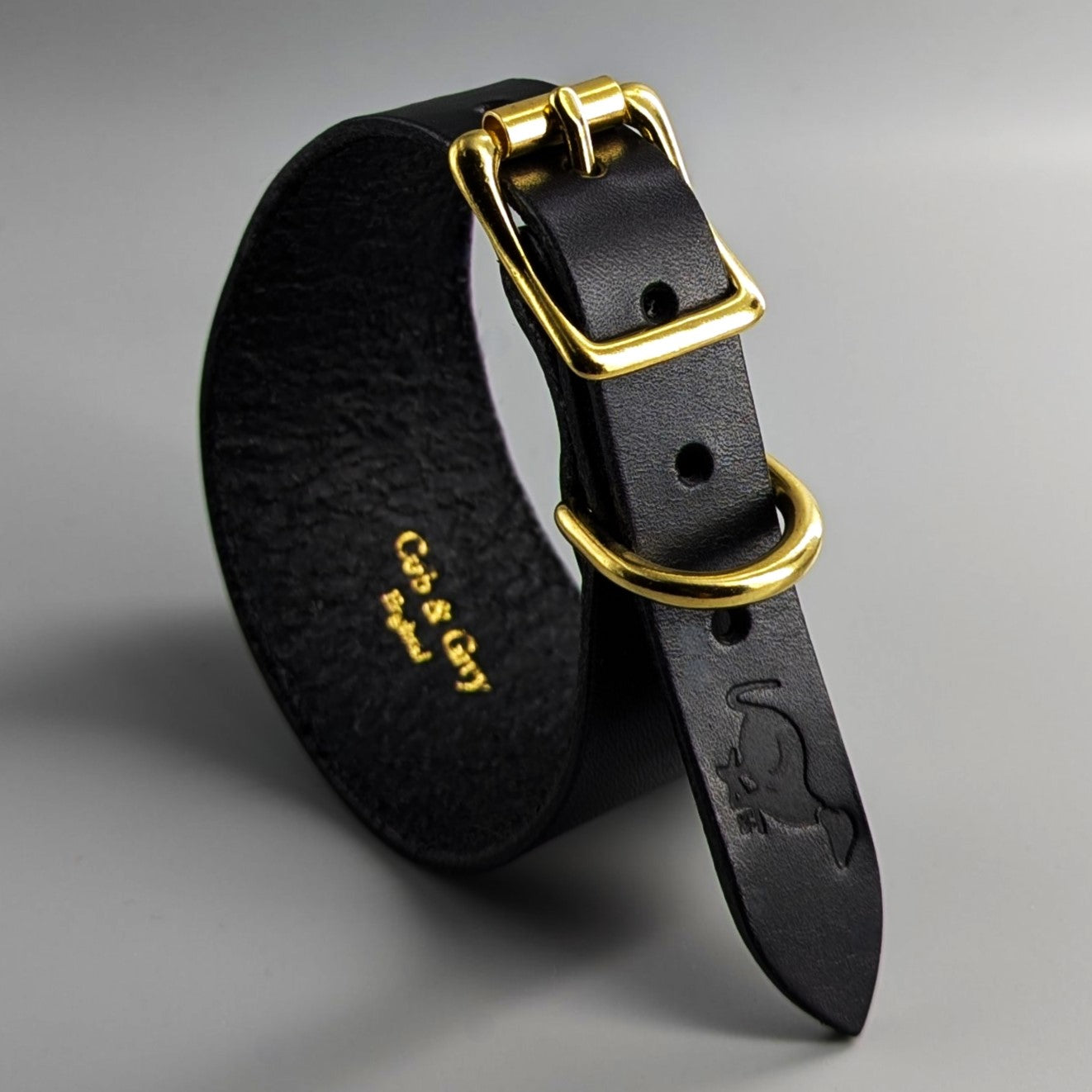 Whippet Collar and Lead Jet Black