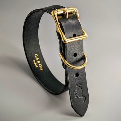 Custom Made Dog Collars Green Leather