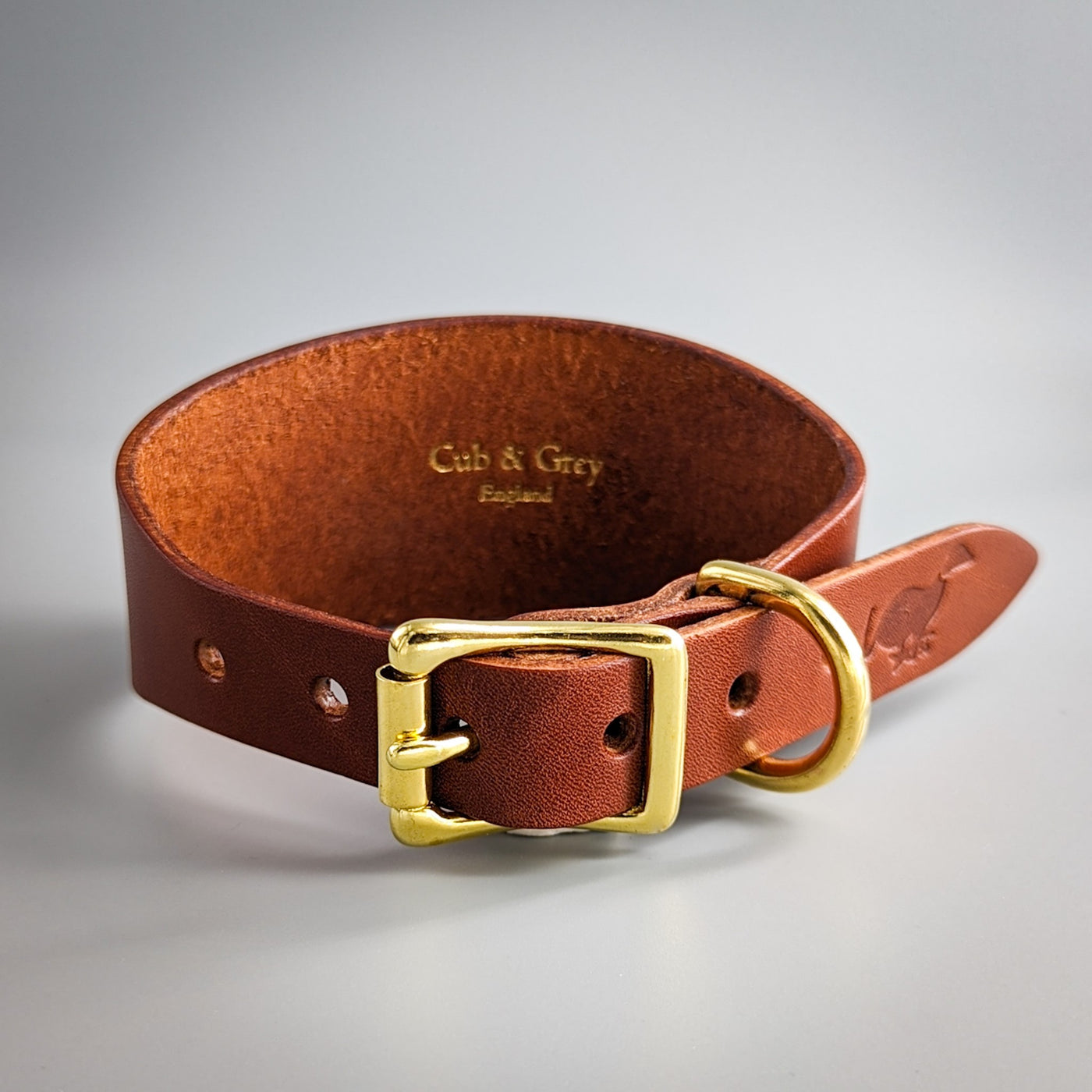 Leather Hound Collars brown