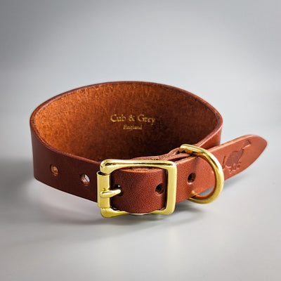 Leather Hound Collars brown