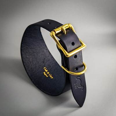 Leather Hound Collars navy