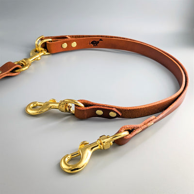 Two Dog Leash Coupler brown