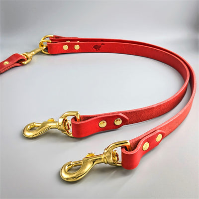 Two Dog Leash Coupler red