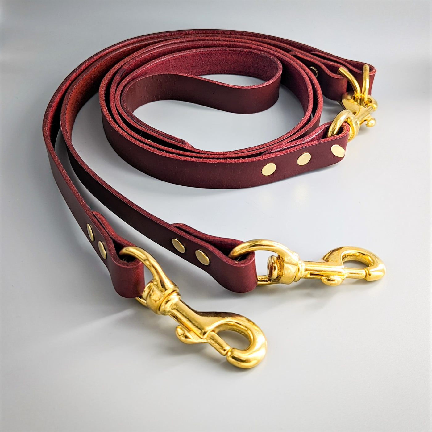 Two Dog Lead British Burgundy